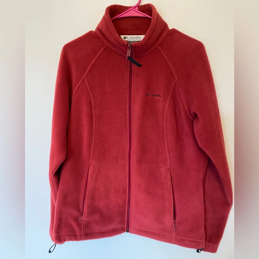Columbia burgundy fleece zip up.